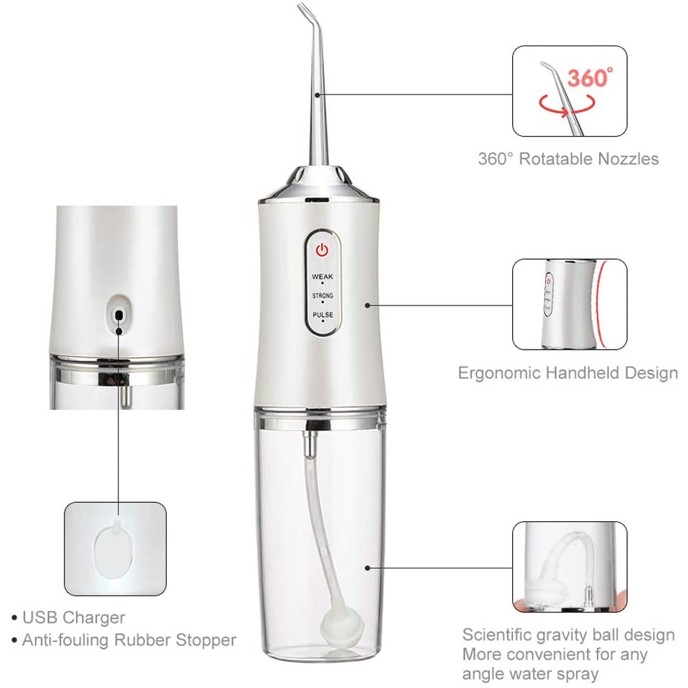 Máy Tăm Nước Cầm Tay Oral Irrigator - Tăm Nước Vệ Sinh Răng Miệng Cực Sạch Chống Thấm Nước