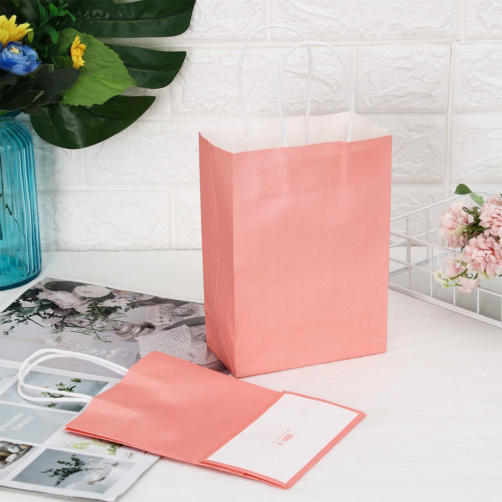 KUNHEV Set 5 Túi Giấy Đựng Quà Giáng Sinh Có Thể Tái Sử Dụng