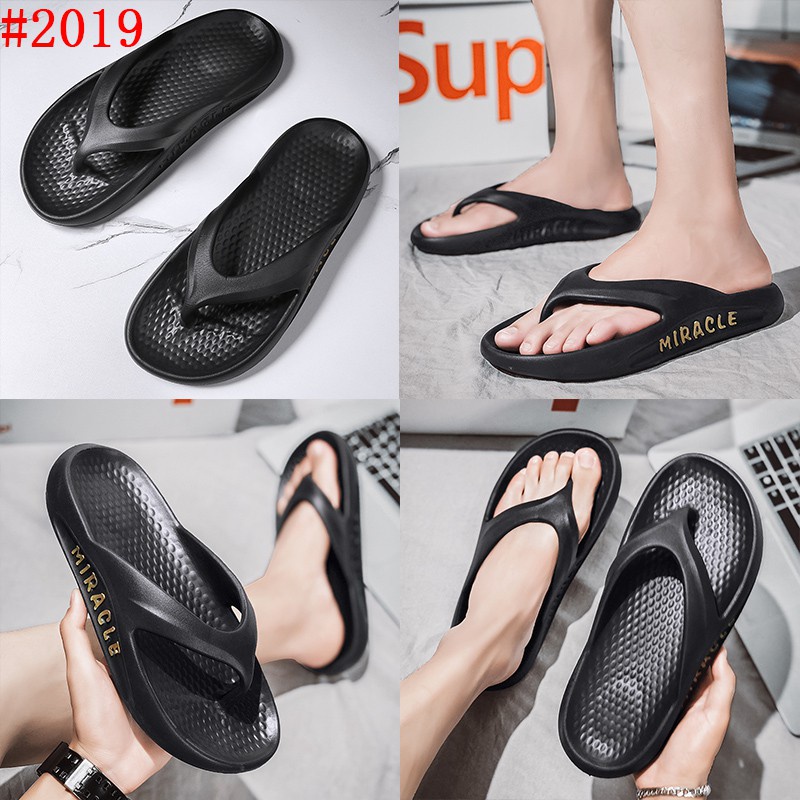 Dép Xỏ Ngón Đi Biển Đế Dày Thoải Mái Chống Trượt Cho Cặp Đôi Size 35-46