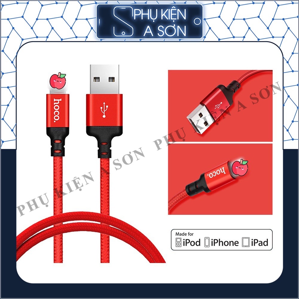Cáp sạc nhanh Hoco X14 siêu bền sạc full iPhone, Android, iPad dây truyền tải dữ liệu dài 1m, 2m - Chính hãng