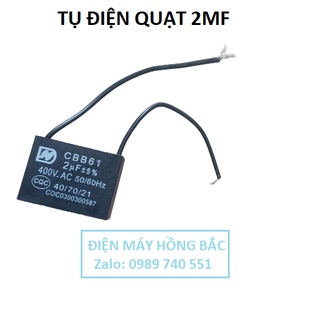 01 tụ điện quạt 2MF - dùng cho quạt điện và thiết bị điện khác
