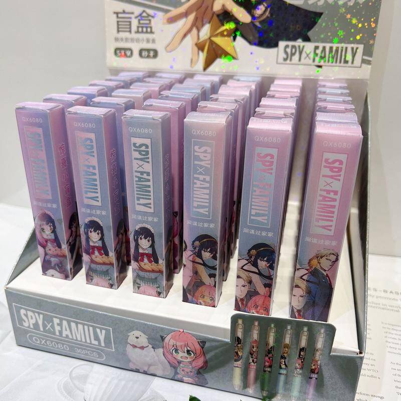 1 Bút Bi Mực Đen Ngòi 0.5MM In Hình Anime SPYxFAMILY Loid Forger Yor Forger