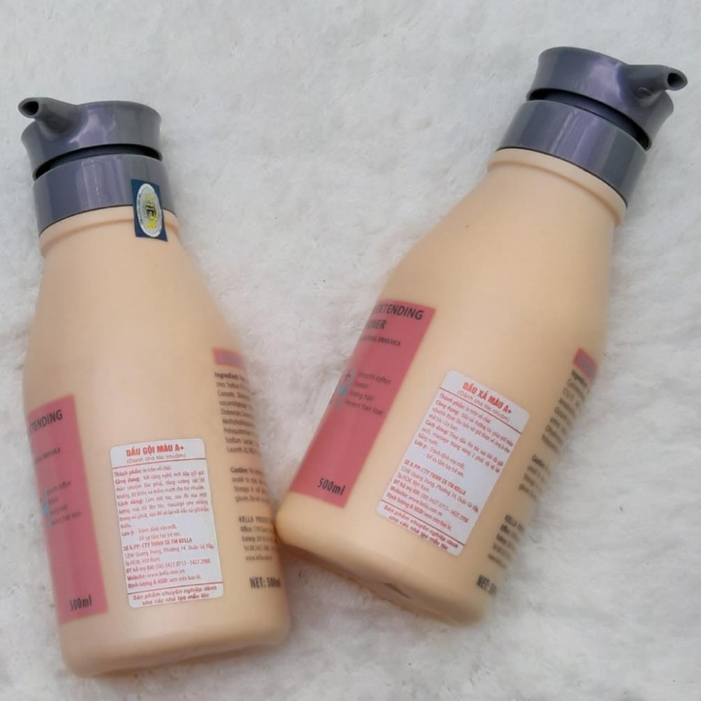 Combo Dầu Gội Dầu Xả Kella A + Dành cho tóc nhuộm, uốn, duỗi 500ML Phụ Liệu Tóc Pinky