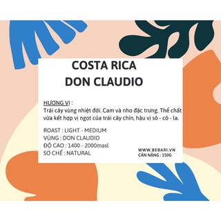 Cafe costa rica don claudio natural 150gr
