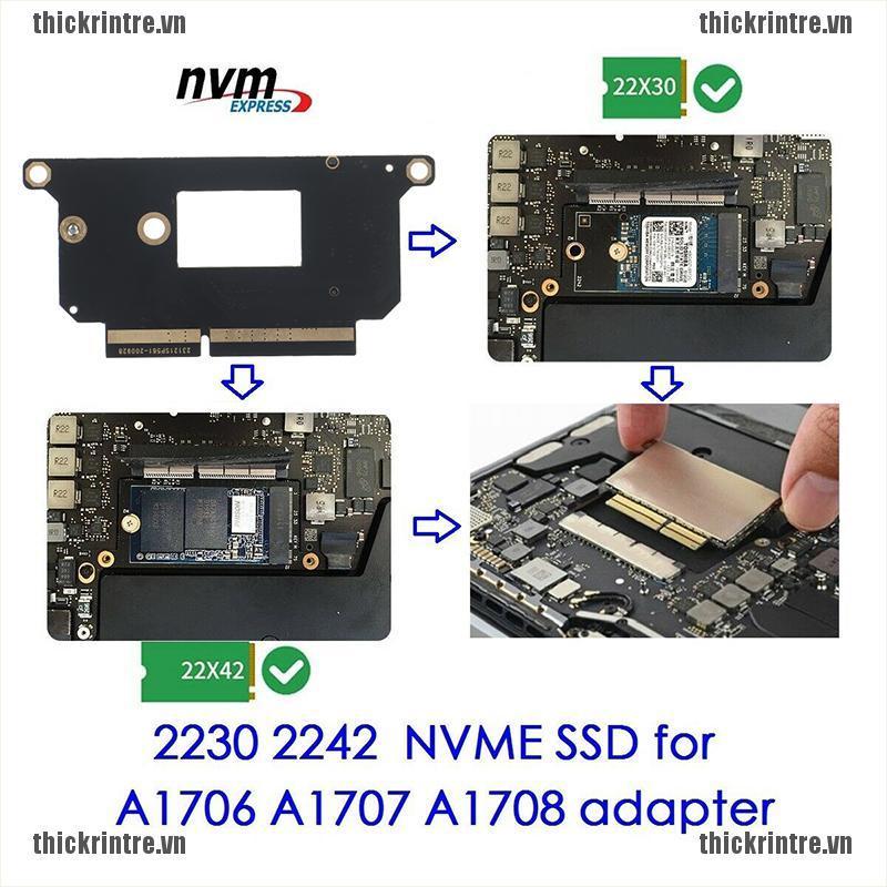 <Hot~new>NVMe M.2 NGFF SSD for 2016-2017 13" MacBook Pro A1708 Adapter card