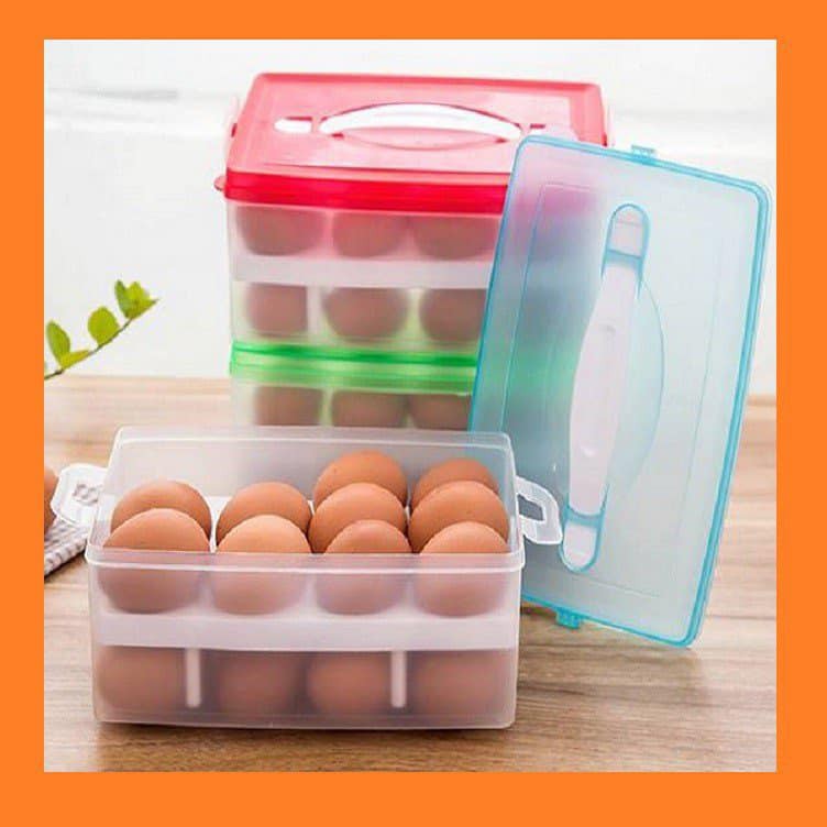 Hộp Đựng Trứng 2 Tầng 24 Quả
