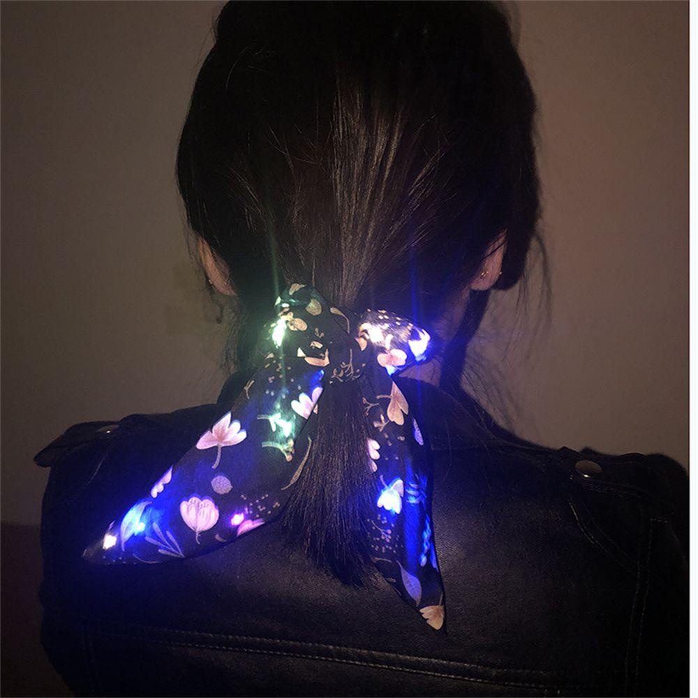 EUTUS Dây Buộc Tóc Đuôi Ngựa Có Đèn LED Phát Sáng Thời Trang