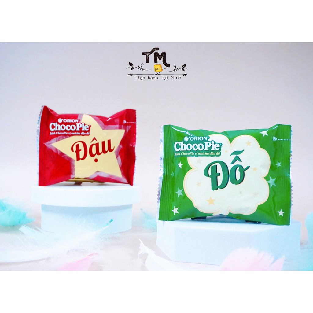 [1 hộp- 12 gói] Chocopie Matcha Đậu Đỏ