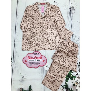 Bộ pizama beo satin lụa