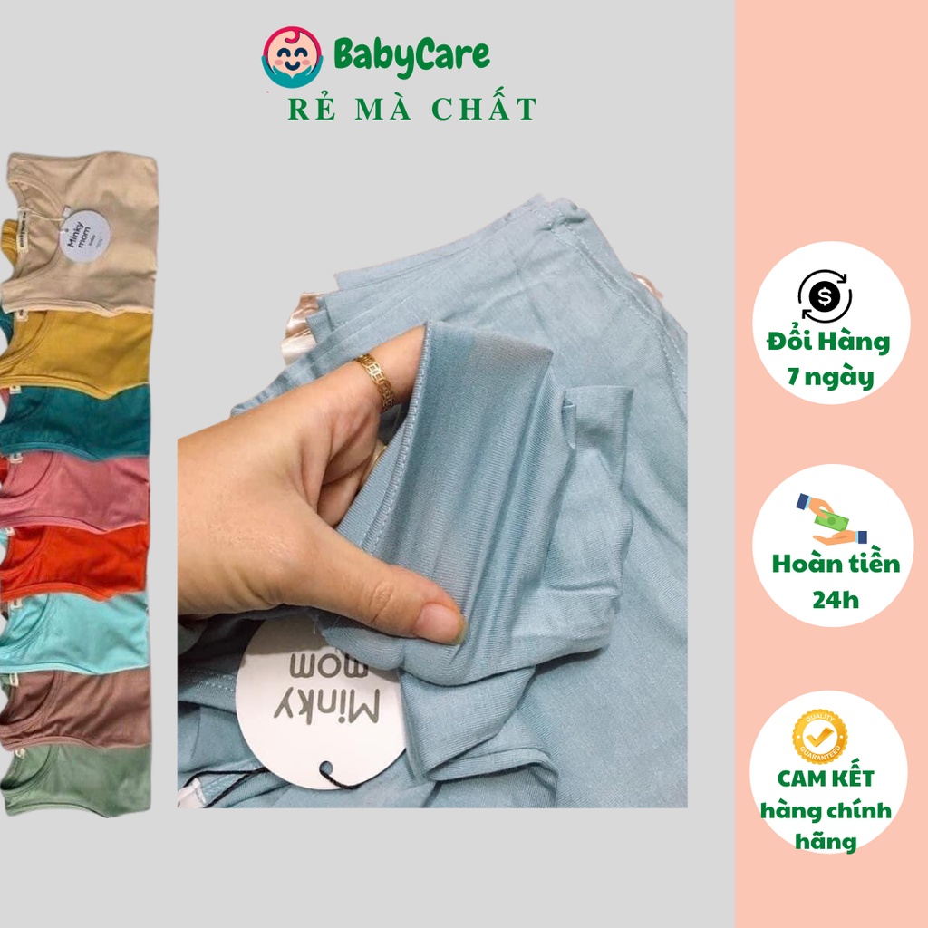 Đồ Bộ Bé Gái, Bé Trai Minky Mom Vải Thun Lạnh Trơn, Bộ Quần Áo Cộc Tay Cho Bé Mặc Hè Thoáng Mát từ 5-18kg