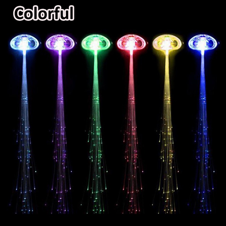 1 Tóc Giả Gắn Đèn LED Phát Sáng Nhiều Màu Sắc