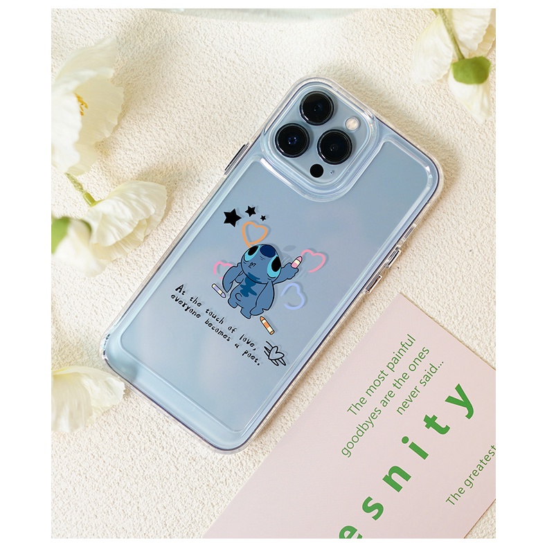 Ốp Điện Thoại Mềm Trong Suốt Chống Sốc In Hình Stitch Disney Cho iPhone 11 13 12 X XS Pro Max xr 12 13 Mini xr