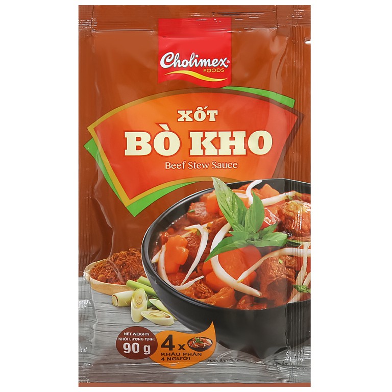 Xốt bò kho Cholimex gói nhỏ 90g tiện lợi