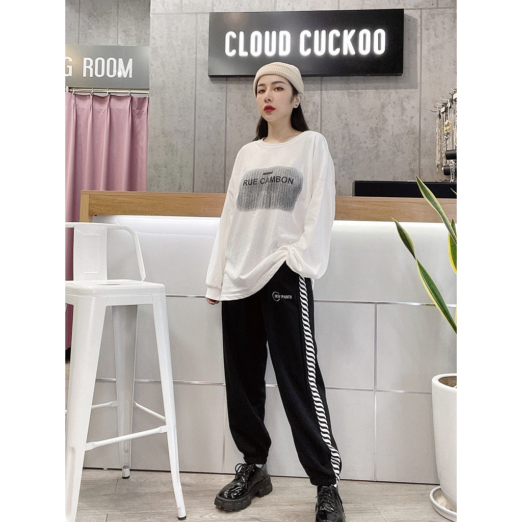 Áo Sweater Nữ Rue Cambon In Ngực - Mã Số: P11105