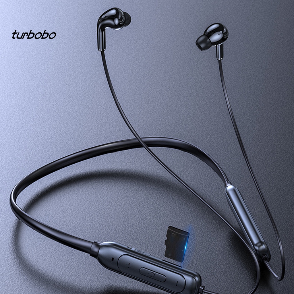 Tai nghe bluetooth 5.1 M60 không dây đeo cổ có khe cắm thẻ nhớ TF tiện dụng kèm phụ kiện
