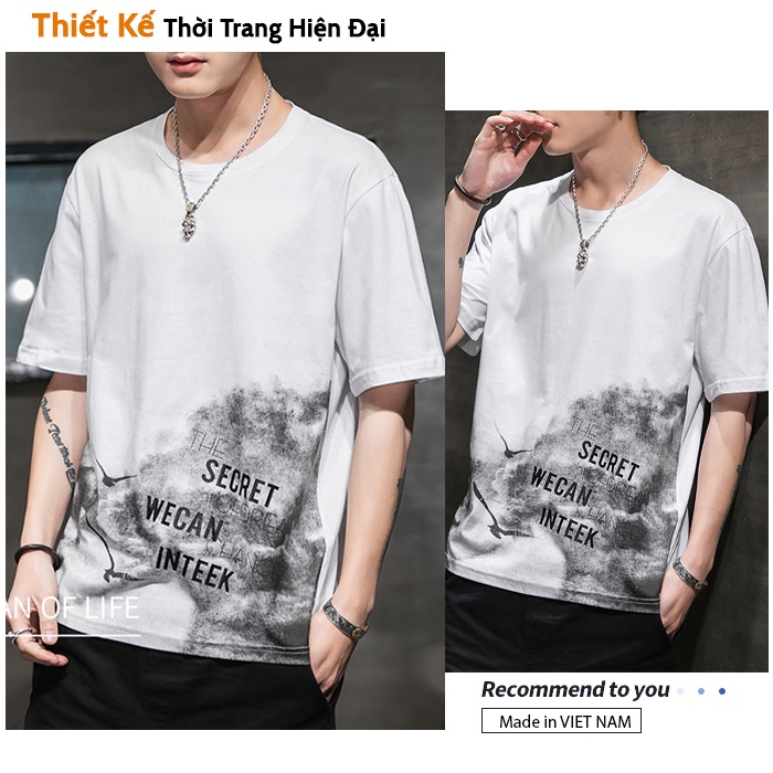 Áo thun nam TINOFUN 💖FREESHIP💖 mã TT56-Q Áo tay lỡ nam form rộng thể thao cộc tay đẹp hè thu dáng ngắn tay