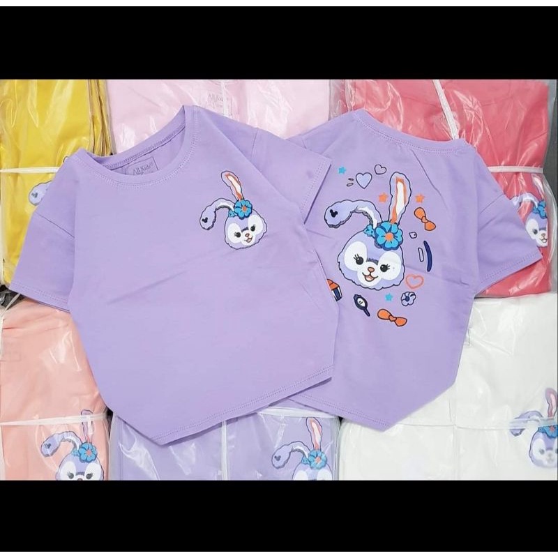 Áo cộc tay bé gái in thỏ size nhí đại hàng chính phẩm chất cotton đẹp mát