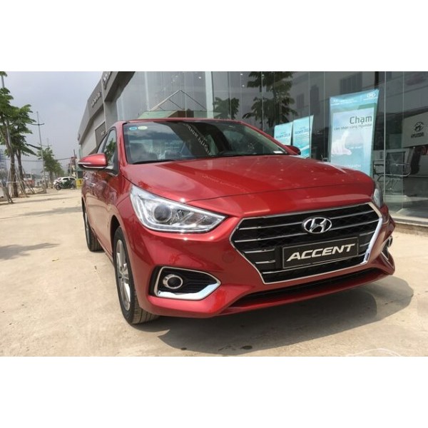 Ốp Nắp Bình Xăng Xe Hyundai Accent 2018 2019 2020 2021 Mạ Crom