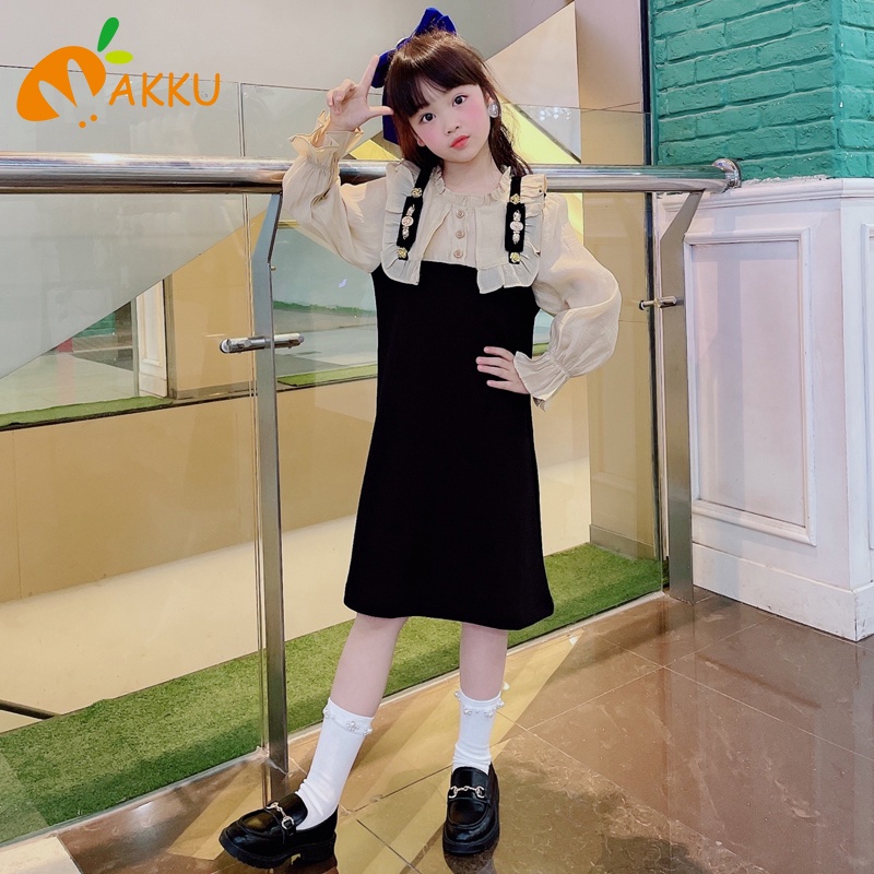 Đầm Tay Loe Cổ Búp Bê Xinh Xắn Dành Cho Bé Gái