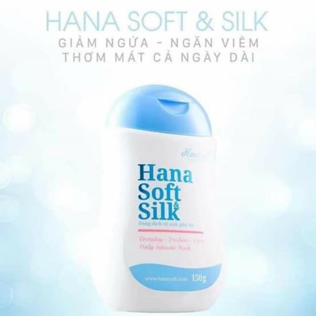 Dung dịch vệ sinh phụ nữ hana soft silk 150g giúp khử mùi lưu hương dịu nha cho cô bé
