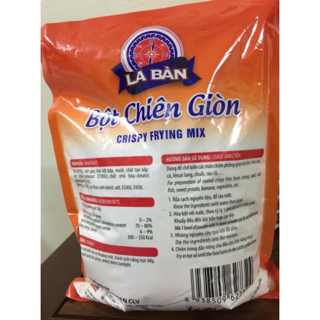 Bột chiên giòn, bột chiên mực, bột chiên gà, bột chiên hiệu La Bàn 1kg