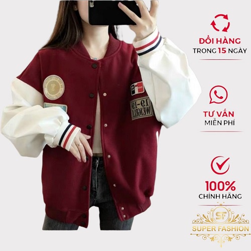 Áo khoác dù bomber nam nữ form rộng thiêu hoạ tiết đẹp thời trang Hot Trend Super Fashion