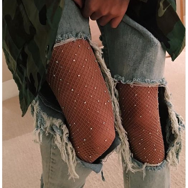 Quần vớ dạng lưới thiết kế thời trang hiện đại cho nữ