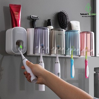 Kệ Đựng Cốc Ecoco E1924, Giá Để Đồ Dùng Vệ Sinh Cá Nhân Tiện Lợi Đa Năng, Tặng Kèm Dụng Cụ Nhả Kem