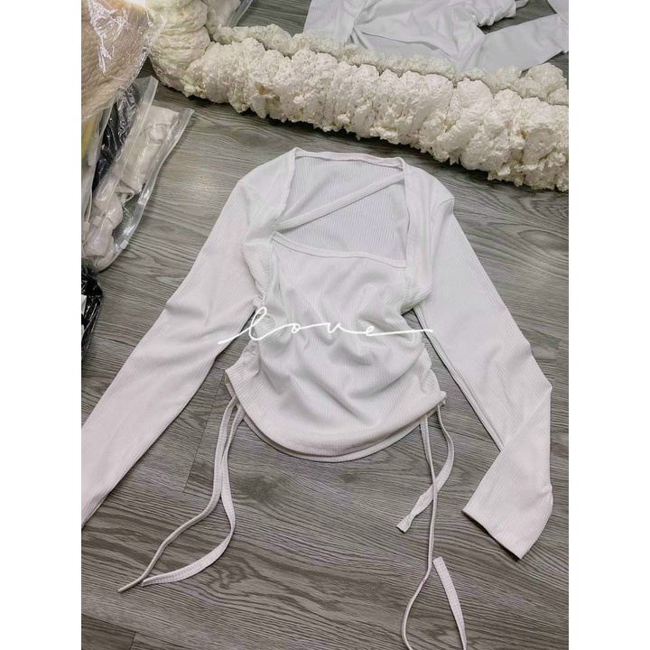 Áo thun lụa kiểu in khoét cổ CC1809