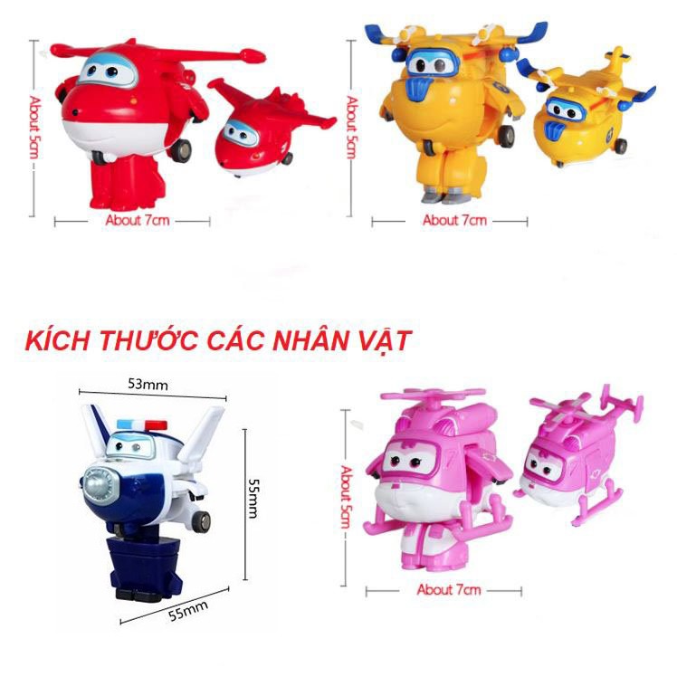 Đồ chơi mô hình biệt đội bay siêu đẳng 4 con