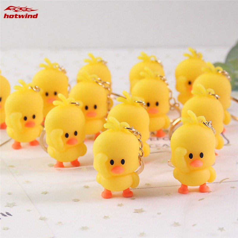 Móc khóa mặt hình chú vịt con xinh xắn đáng yêu