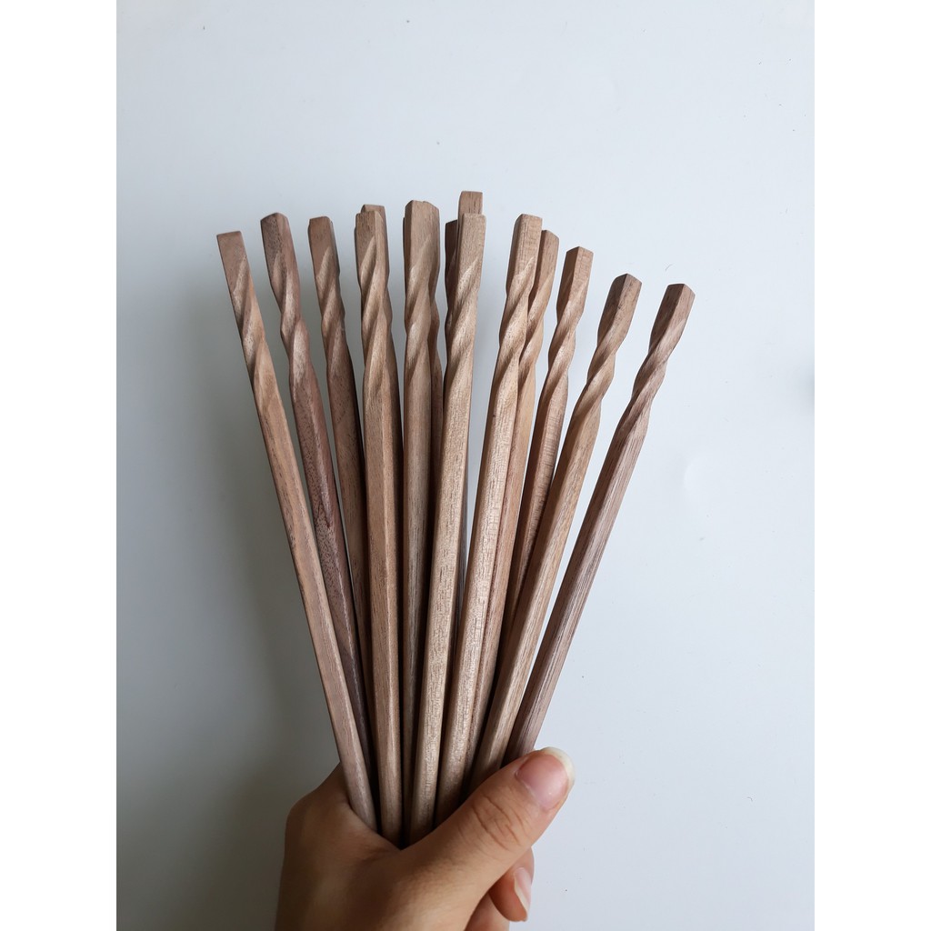 Đũa gỗ óc chó xoắn đuôi độc lạ