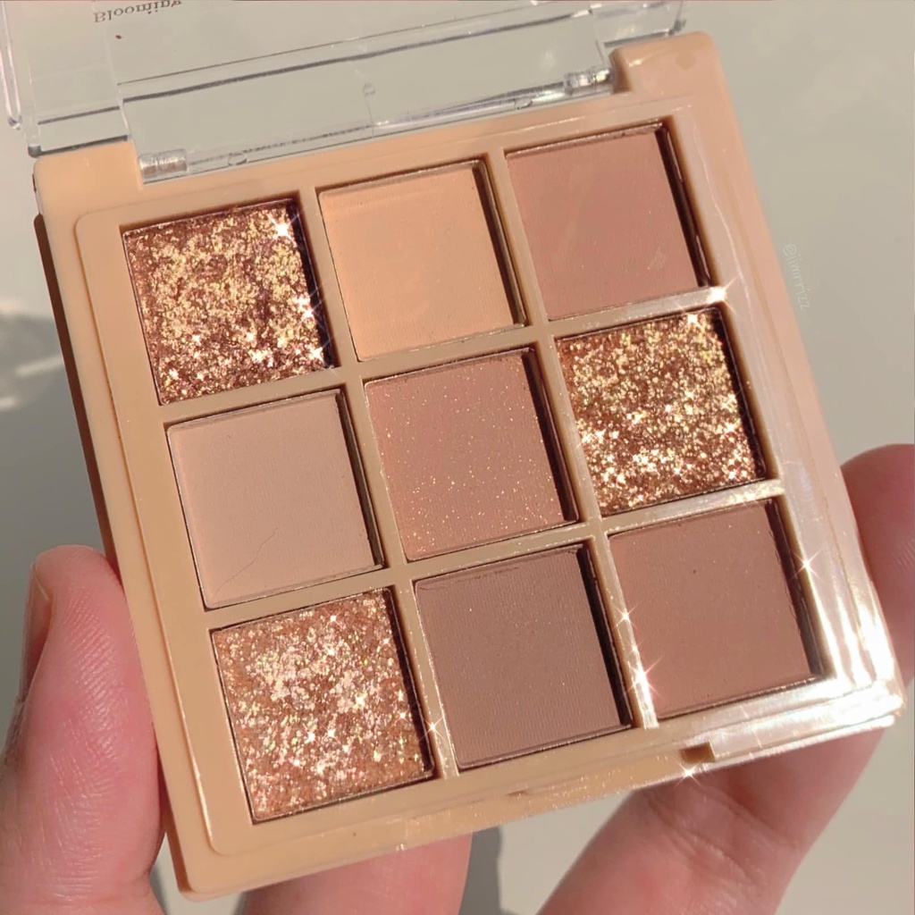 Bảng phấn mắt DIKALU COCO VENUS 9 ô No.1, clay, matte, silk, shimmer, lên màu cực đẹp