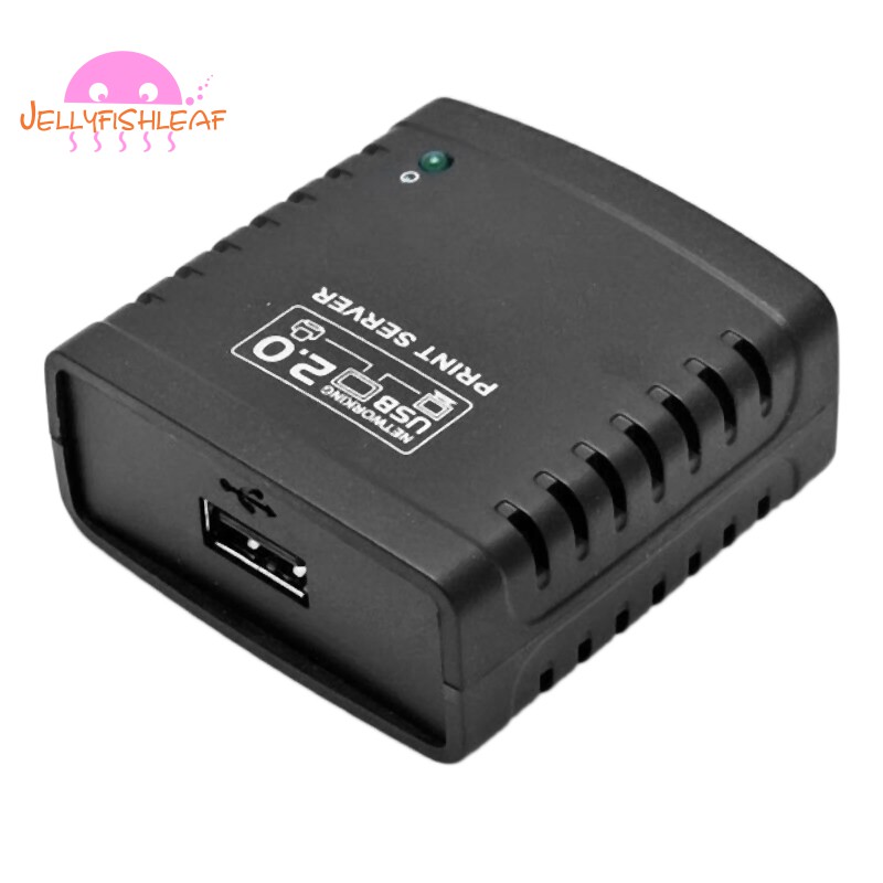 USB 2.0 LRP Print Server Share A LAN Ethernet Networking Printers Power Adapter with US Plug