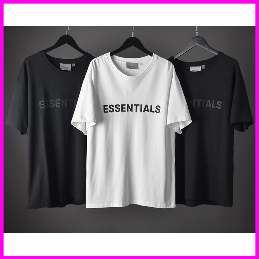 Áo Thun Essentials Chữ In Nổi💙FREESHIP💙3D Cao Cấp-FOG Essentials-Unisex Oversize - Áo Cặp Nam Nữ - Thời Trang