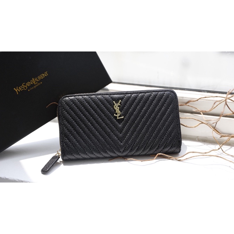 Ví dài Ysl bản supersale da thật 2 loại da