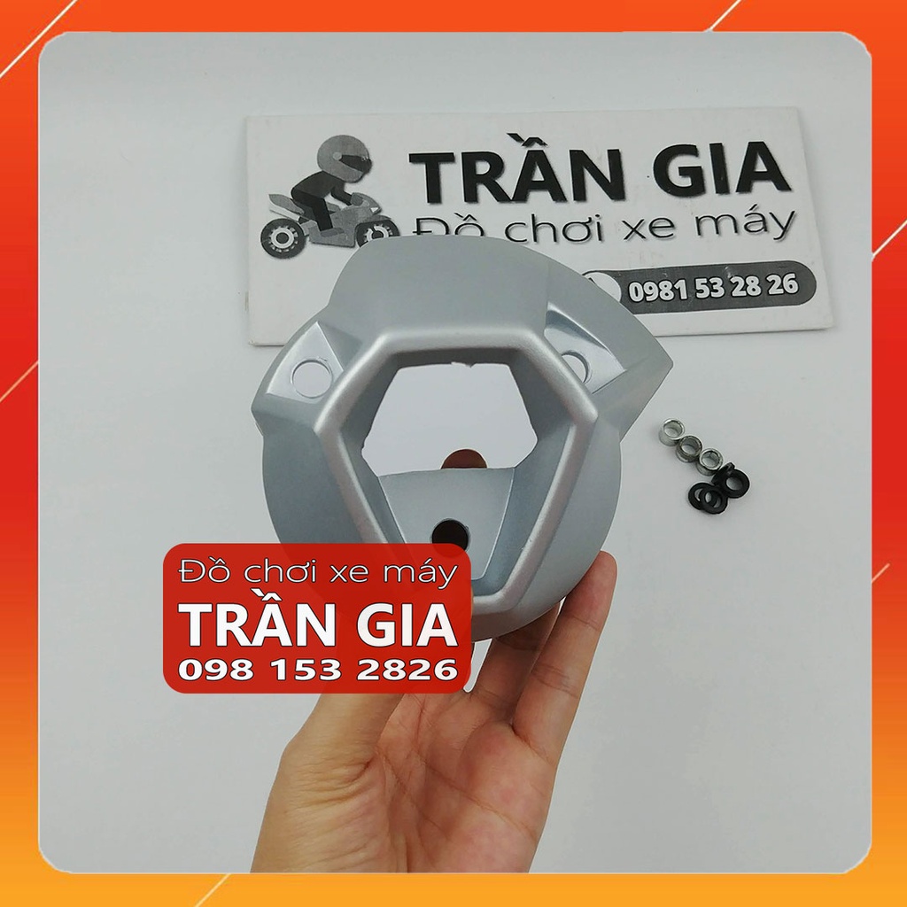 Ốp che pô xe Winner 150 v1 v2 đen nhám + chụp đuôi đít bô bạc thay ốp zin - phụ kiện trang trí