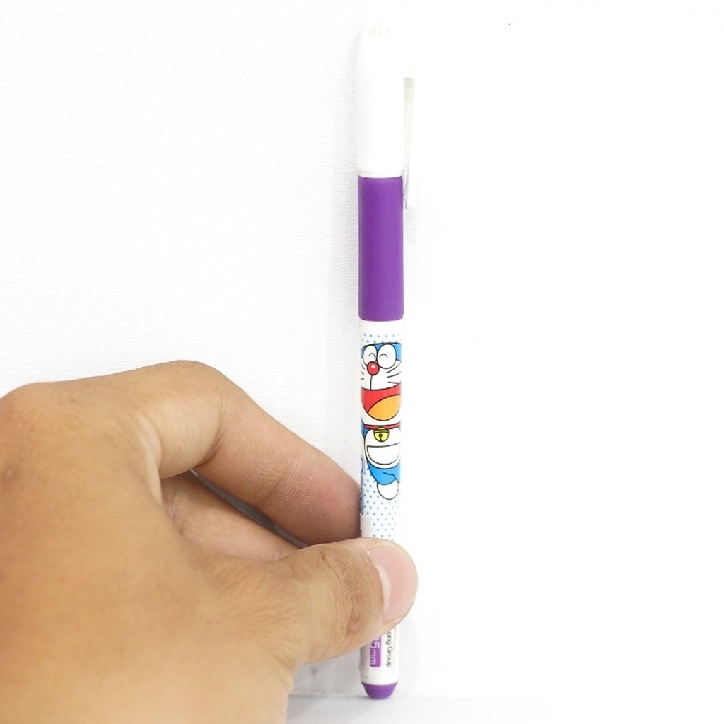 Combo 2 bút nước Thiên Long Doraemon GEL-012/DO nét 0.5mm - Mực tím