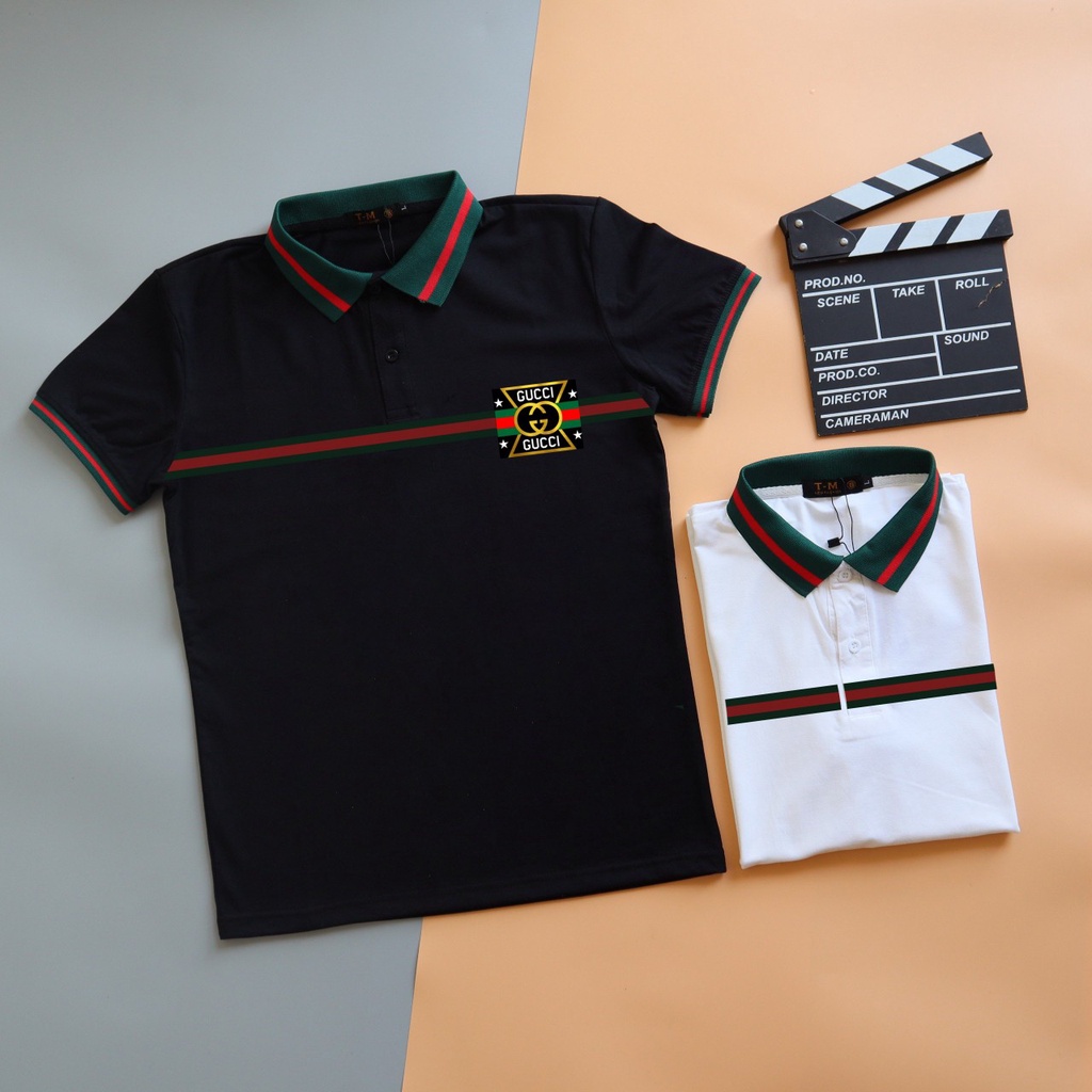 ÁO THUN POLO NAM HỌA TIẾT LOGO GC, ONG PHỐI MÀU CỔ ÁO MẶC NHIỀU NGƯỜI MÊ