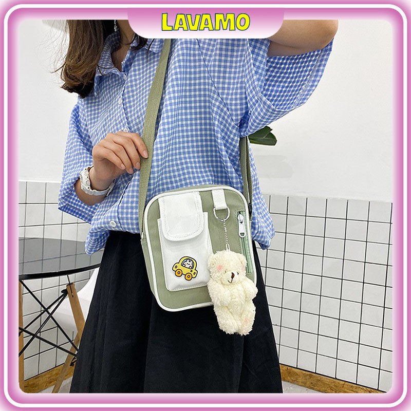 Túi tote giá rẻ vải canvas đeo chéo đi học TX627(không gấu )