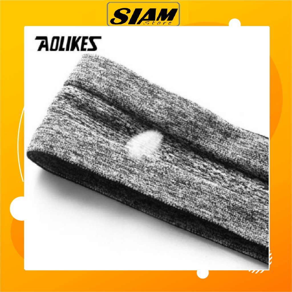 Băng Đô Thể Thao Chính Hãng AOLIKES AL2103 Sport Sweat Headband, Băng Trán Tập Gym Thể Hình Chạy Bộ Thấm Mồ Hôi Nam Nữ
