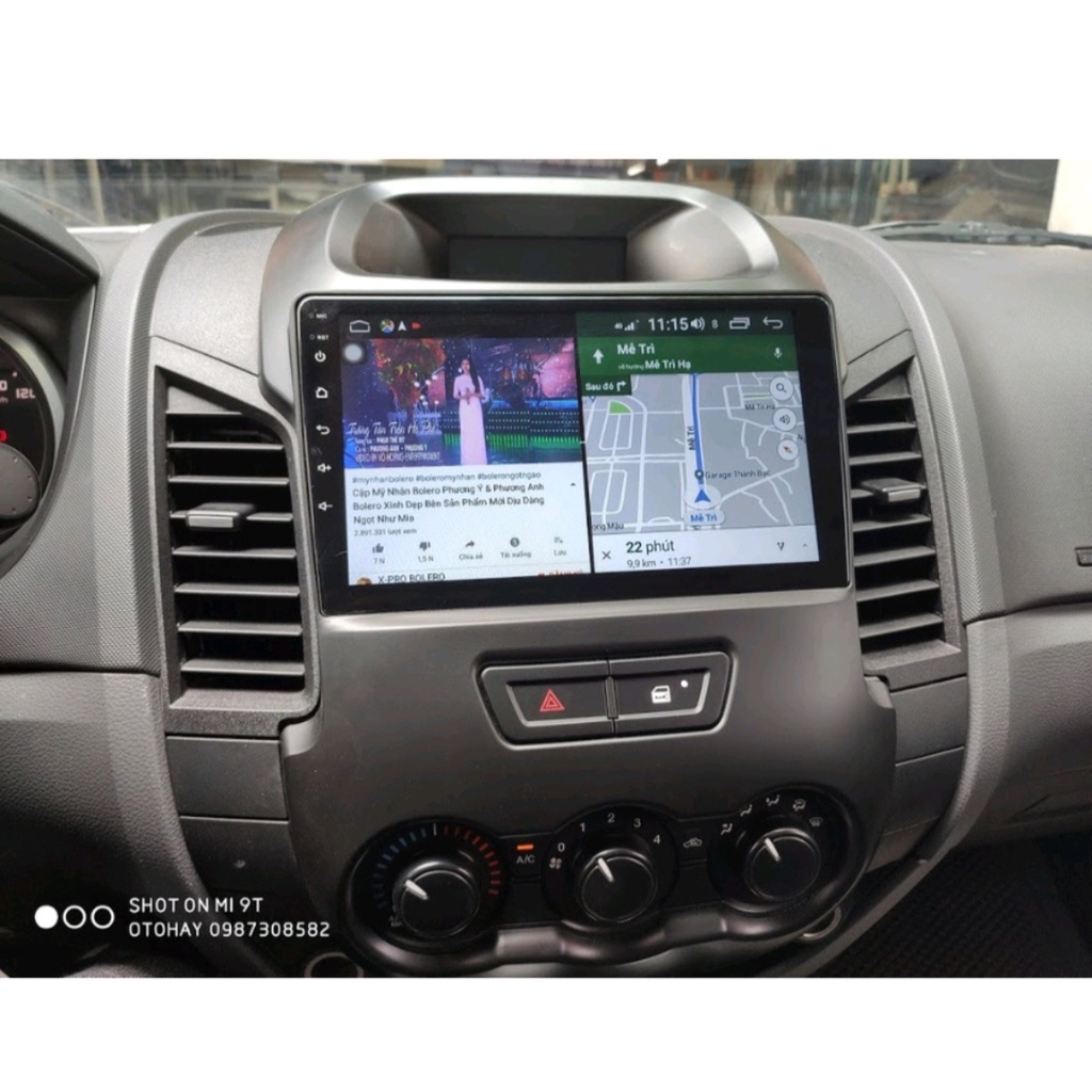 Mặt dưỡng màn hình Toyota Vios kèm jack zin 2014-2017 10 icnh