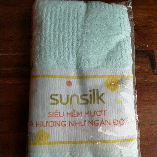 Khăn sunsilk xanh hồng vàng 50*90