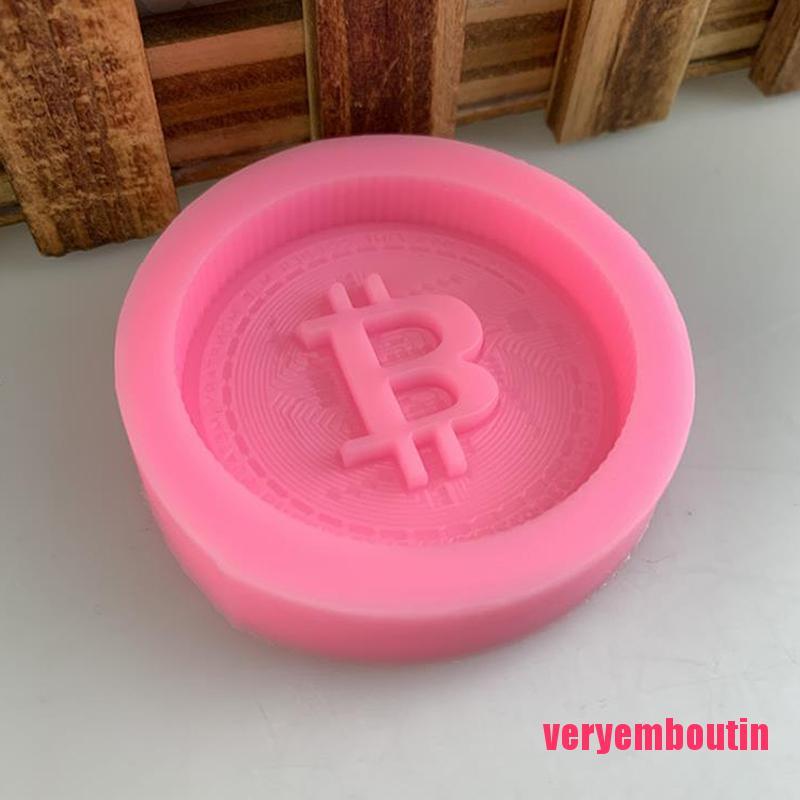 Khuôn Silicone Làm Bánh Hình Đồng Bitcoin