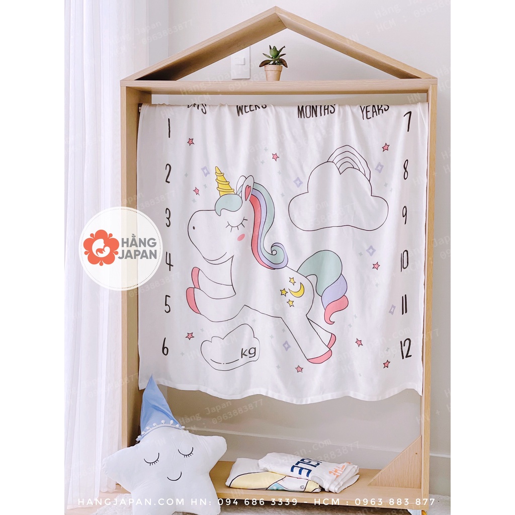 Khăn tắm/Chăn ADEN sợi tre hình ngẫu nhiên