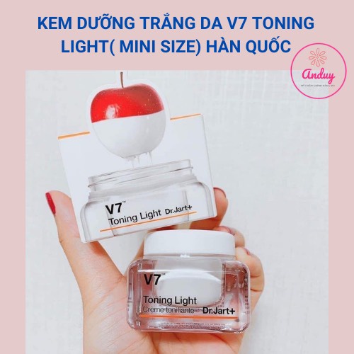 Kem dưỡng trắng da nâng tone v7 toning light dr lart + mini size 15ml chính hãng hàn quốc