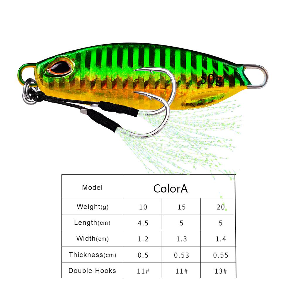 MUVAKO Mồi Câu Cá Nhân Tạo Bằng Kim Loại Nhiều Màu Sắc 10g 20g 30g