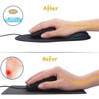 Miếng lót chuột silicon mút đệm cao su êm đàn hồi nâng cổ tay chống mỏi chống trượt khi chơi game
