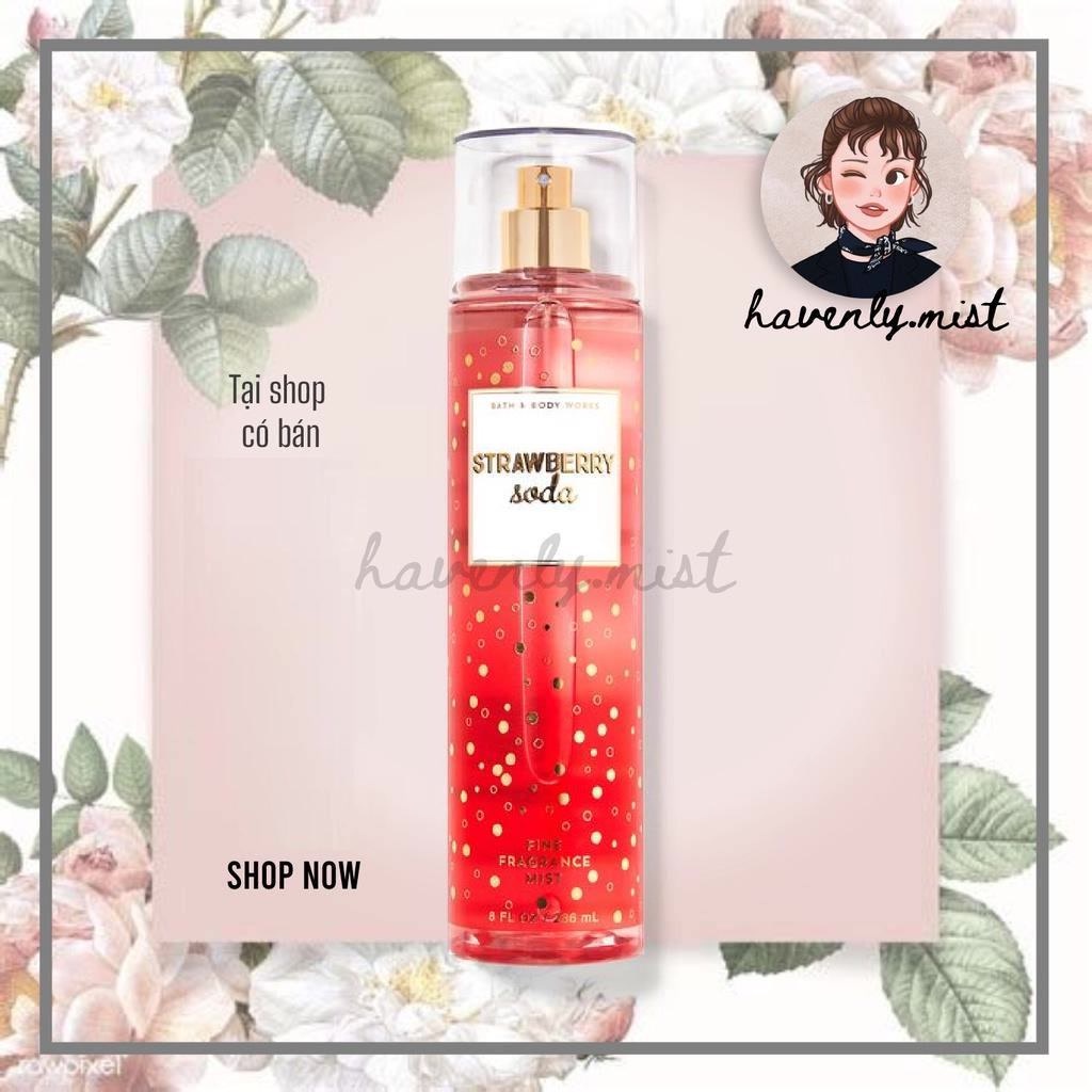 ʜᴀᴠᴇɴʟʏ.ᴍɪsᴛ ┋ Xịt Thơm Toàn Thân Strawberry Soda Bath and Body Works