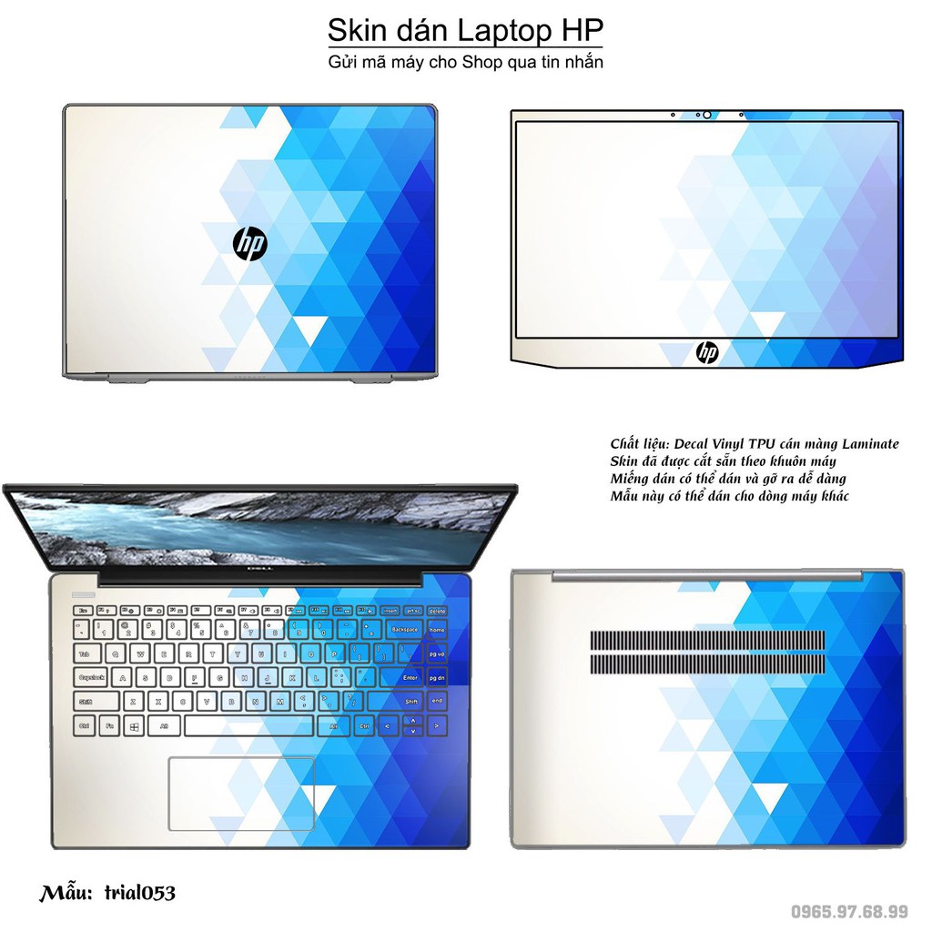 Skin dán Laptop HP in hình Đa giác _nhiều mẫu 9 (inbox mã máy cho Shop)